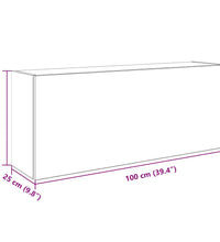 Bad-Wandschrank Schwarz 100x25x40 cm Holzwerkstoff