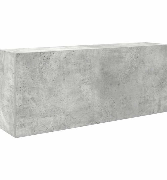 Bad-Wandschrank Betongrau 100x25x40 cm Holzwerkstoff