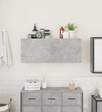 Bad-Wandschrank Betongrau 100x25x40 cm Holzwerkstoff