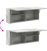 Bad-Wandschrank Betongrau 100x25x40 cm Holzwerkstoff
