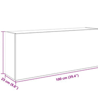 Bad-Wandschrank Betongrau 100x25x40 cm Holzwerkstoff