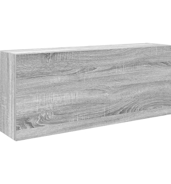 Bad-Wandschrank Grau Sonoma 100x25x40 cm Holzwerkstoff