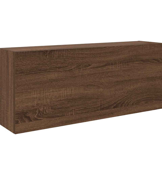 Bad-Wandschrank Braun Eichen-Optik 100x25x40 cm Holzwerkstoff