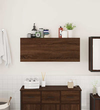 Bad-Wandschrank Braun Eichen-Optik 100x25x40 cm Holzwerkstoff