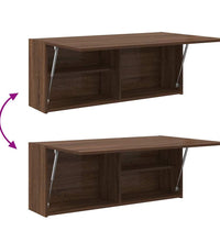 Bad-Wandschrank Braun Eichen-Optik 100x25x40 cm Holzwerkstoff
