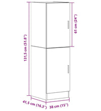 Küchenschrank Betongrau 38x41,5x131,5 cm Holzwerkstoff