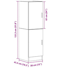 Küchenschrank Braun Eichen-Optik 38x41,5x131,5 cm Holzwerkstoff