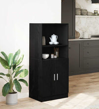 Küchenschrank Schwarz 57x41,5x131,5 cm Holzwerkstoff