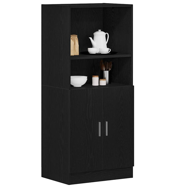 Küchenschrank Schwarz 57x41,5x131,5 cm Holzwerkstoff