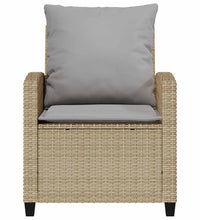 4-tlg. Garten-Sofagarnitur mit Kissen Beige Poly Rattan