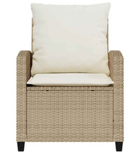 4-tlg. Garten-Sofagarnitur mit Kissen Beige Poly Rattan