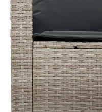 4-tlg. Garten-Sofagarnitur mit Kissen Hellgrau Poly Rattan