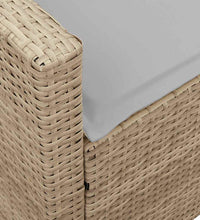 Gartensofa 5-Sitzer mit Kissen Beige Poly Rattan