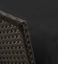 4-tlg. Garten-Essgruppe mit Kissen Schwarz Poly Rattan