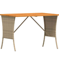 4-tlg. Garten-Essgruppe mit Kissen Beige Poly Rattan