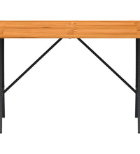 3-tlg. Garten-Essgruppe mit Kissen Schwarz Poly Rattan