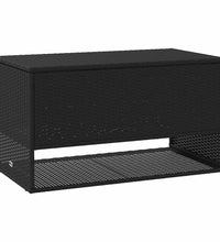Outdoor-Kissenbox Schwarz 100x55x55,5 cm Poly Rattan