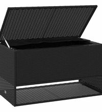 Outdoor-Kissenbox Schwarz 100x55x55,5 cm Poly Rattan