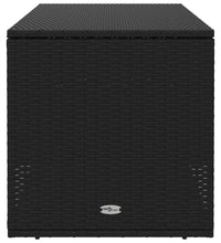 Outdoor-Kissenbox Schwarz 100x55x55,5 cm Poly Rattan