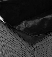 Outdoor-Kissenbox Schwarz 100x55x55,5 cm Poly Rattan
