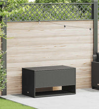 Outdoor-Kissenbox Schwarz 100x55x55,5 cm Poly Rattan