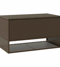 Outdoor-Kissenbox Braun 100x55x55,5 cm Poly Rattan