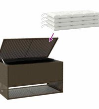 Outdoor-Kissenbox Braun 100x55x55,5 cm Poly Rattan