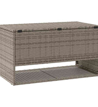 Outdoor-Kissenbox Grau 100x55x55,5 cm Poly Rattan