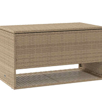 Outdoor-Kissenbox Beige 100x55x55,5 cm Poly Rattan