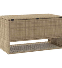 Outdoor-Kissenbox Beige 100x55x55,5 cm Poly Rattan