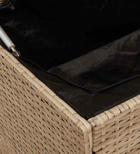 Outdoor-Kissenbox Beige 100x55x55,5 cm Poly Rattan