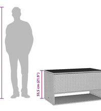 Outdoor-Kissenbox Beige 100x55x55,5 cm Poly Rattan