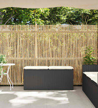 Gartenbank mit Kissen Schwarz 110x40x44 cm Poly Rattan