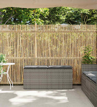Gartenbank mit Kissen Grau 110x40x44 cm Poly Rattan