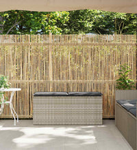 Gartenbank mit Kissen Hellgrau 110x40x44 cm Poly Rattan