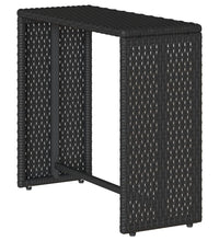 5-tlg. Garten-Sofagarnitur Kissen Stapelbar Schwarz Poly Rattan