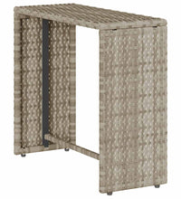 5tlg. Garten-Sofagarnitur Kissen Stapelbar Hellgrau Poly Rattan