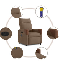 Massagesessel Braun Stoff