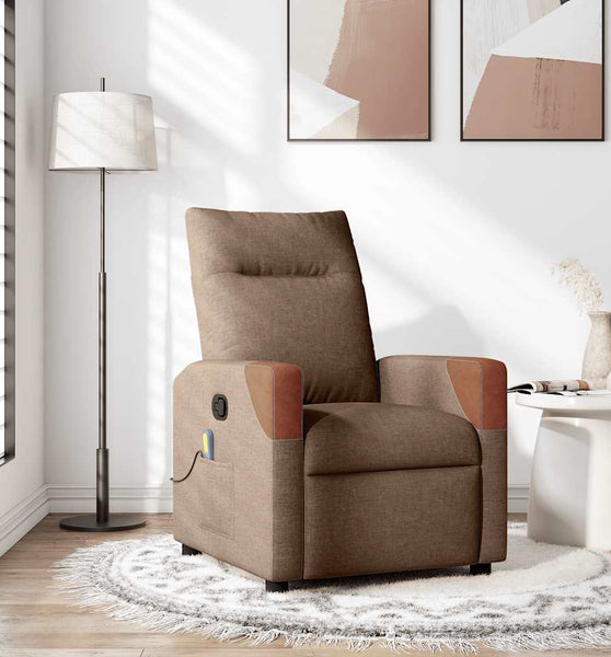 Massagesessel Braun Stoff