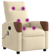 Massagesessel Creme Stoff
