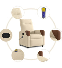 Massagesessel Creme Stoff