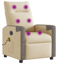 Massagesessel Creme Stoff