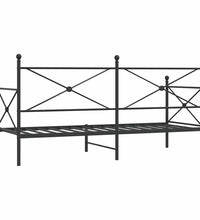 Tagesbett ohne Matratze Schwarz 75x190 cm Stahl