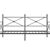 Tagesbett ohne Matratze Schwarz 100x190 cm Stahl