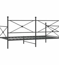 Tagesbett ohne Matratze Schwarz 100x190 cm Stahl