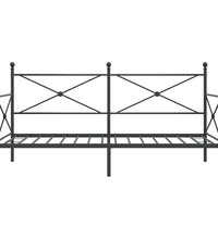 Tagesbett ohne Matratze Schwarz 100x200 cm Stahl