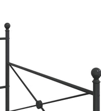 Tagesbett ohne Matratze Schwarz 100x200 cm Stahl