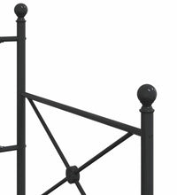 Tagesbett Ausziehbar ohne Matratze Schwarz 90x190 cm Stahl