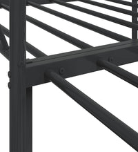 Tagesbett Ausziehbar ohne Matratze Schwarz 90x190 cm Stahl