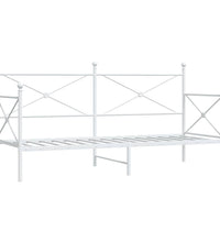 Tagesbett ohne Matratze Weiß 90x190 cm Stahl